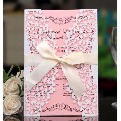 Laser Invitation Card With Envelope Wedding Invitation Rectangle 2020